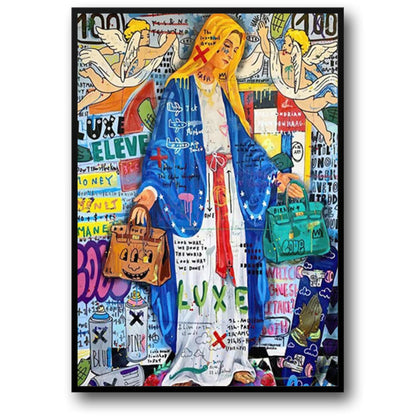Queen of England Graffiti | Abstract Pop Art