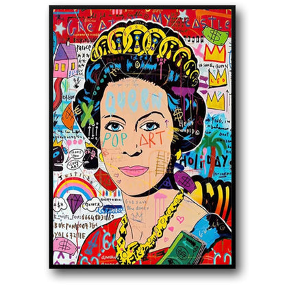 Queen of England | Abstract Pop Graffiti