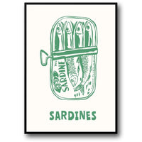Zitrone und Sardinen | Frisches Kunstwerk Poster