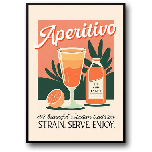 Vintage Aperitivo Bar | Retro Cocktail Illustration