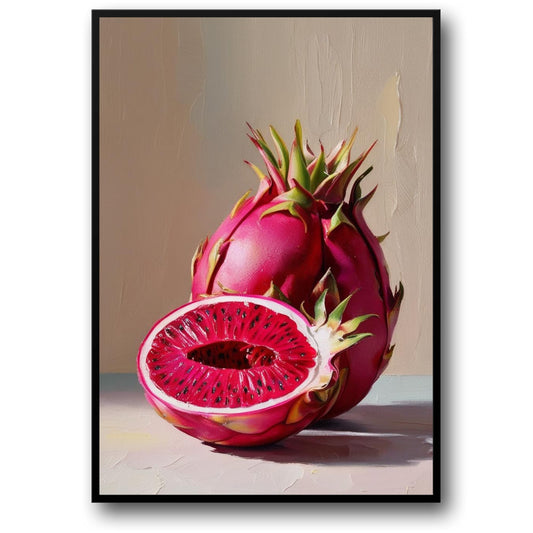 Dragonfruit Pitaya Poster | Vibrant Fruits Gallery Art | Home Wall Decor