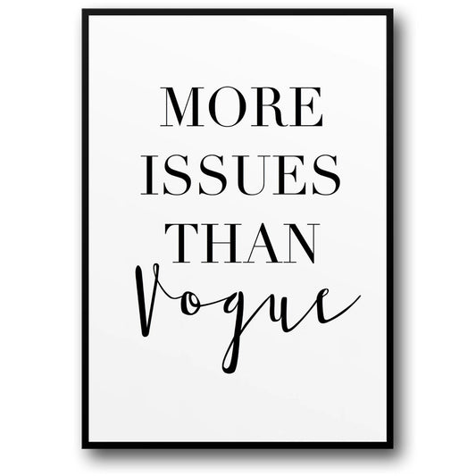 Meer Problemen Dan Vogue | Minimalistische Moderne Kunst