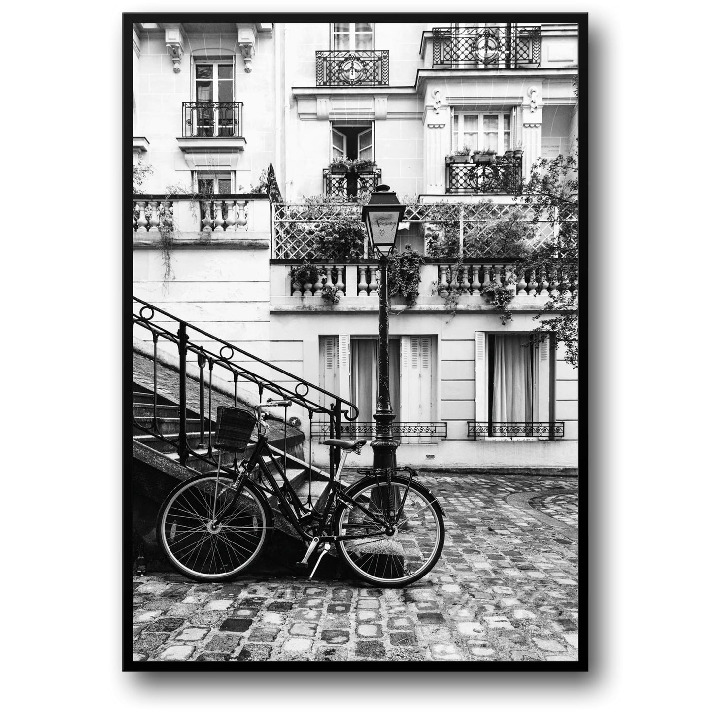 Vintage Parijs Straatscene | Stedelijke Landschap Illustratie