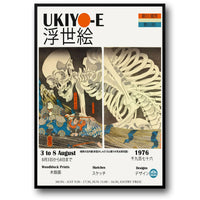 Ukiyo-e Skelettdrama | Japanische Holzschnittkunst