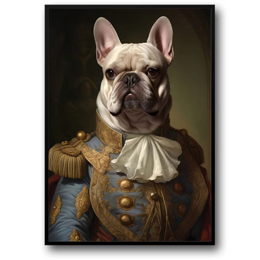Blueblood's Gaze | Französische Bulldogge in Militäruniform