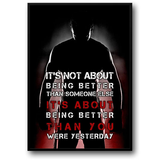 Bodybuilding-Motivation | Zitat zum Thema „Werde besser“