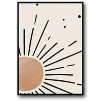 Minimalistisches Sonnenstrahlenmuster | Strahlendes, modernes Sonnendesign