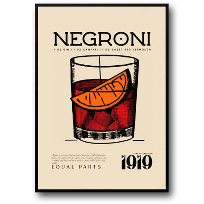 Negroni-Cocktail | Klassisch 1919 | Vintage-Stil