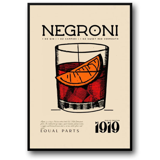 Negroni-Cocktail | Klassisch 1919 | Vintage-Stil