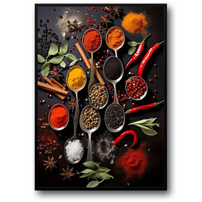 Löffel voller Gewürze | Vintage-Küche