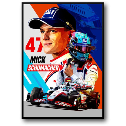 Mick Schumacher | Racer Helm Ontwerp | F1 Kunst