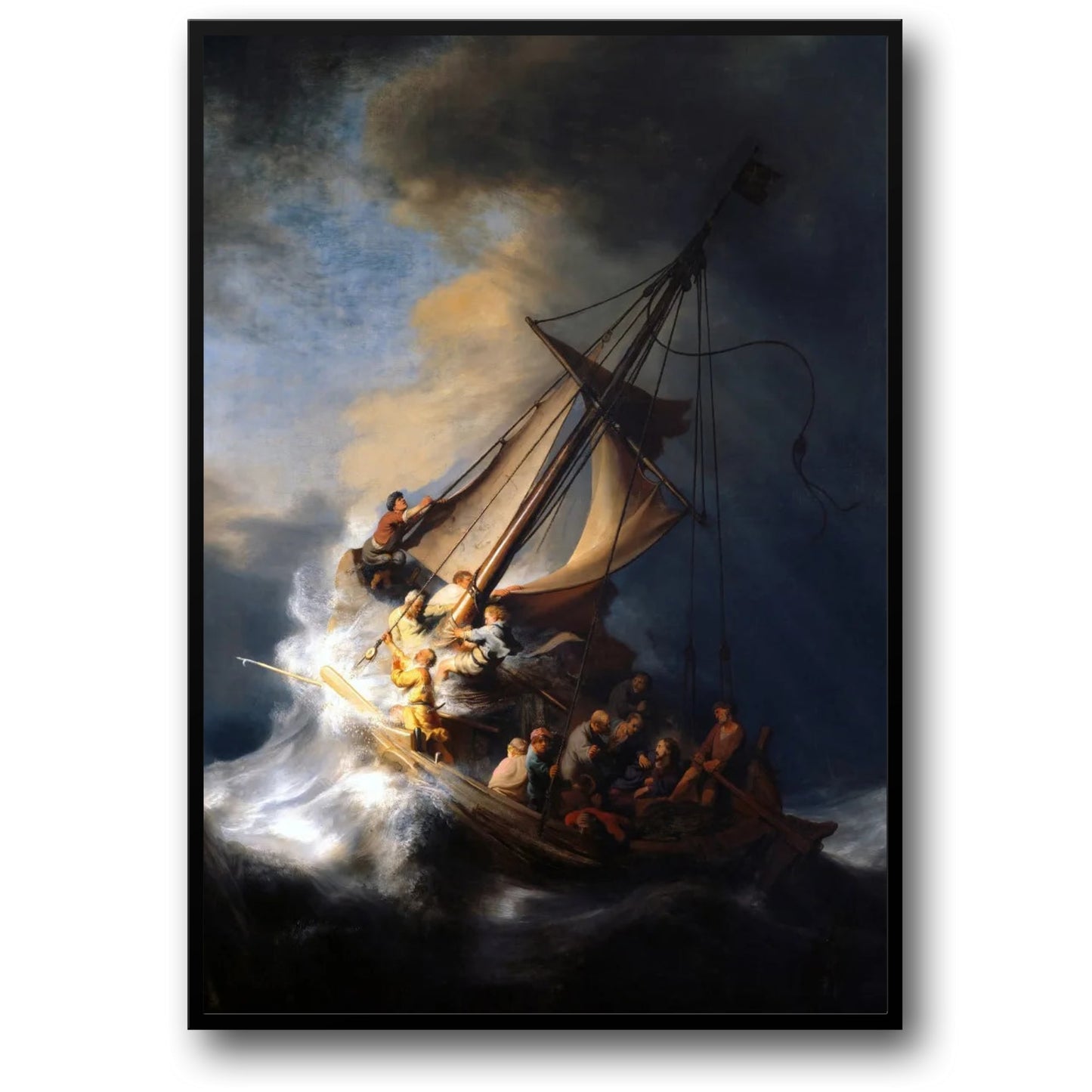 Rembrandt | Der Sturm auf dem See Genezareth | 1633 Klassische Kunst