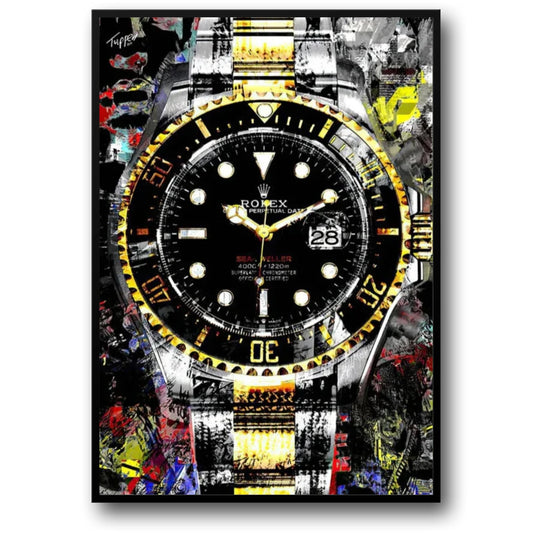 Rolex Sea Dweller | Graffiti Stijl | Hedendaagse Kunstwerk