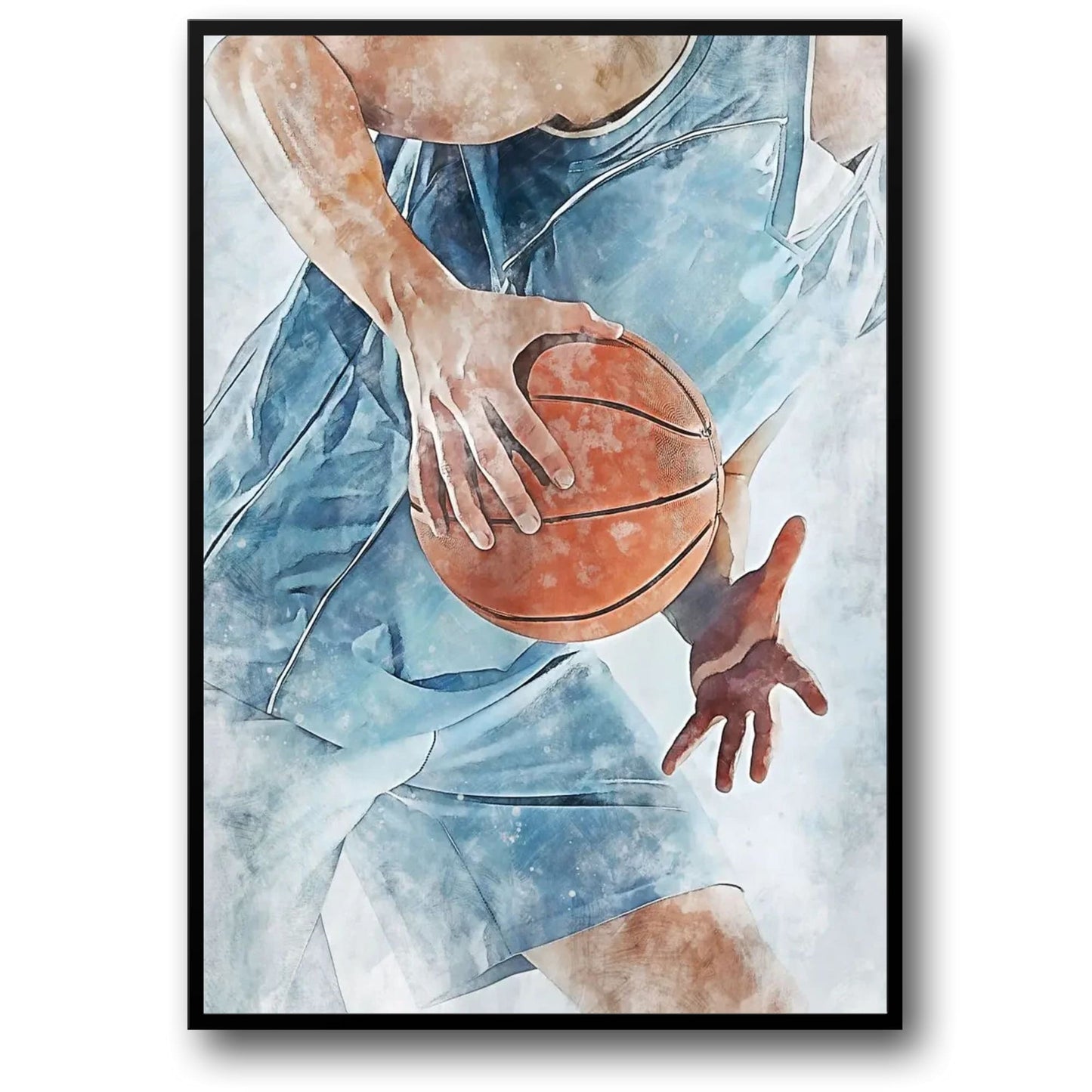 Basketball-Poster | NBA-Sportgeist | Hommage an Leidenschaft und Ausdauer | Inspirierende Wandkunst