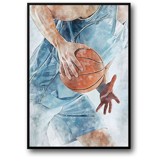 Basketball-Poster | NBA-Sportgeist | Hommage an Leidenschaft und Ausdauer | Inspirierende Wandkunst
