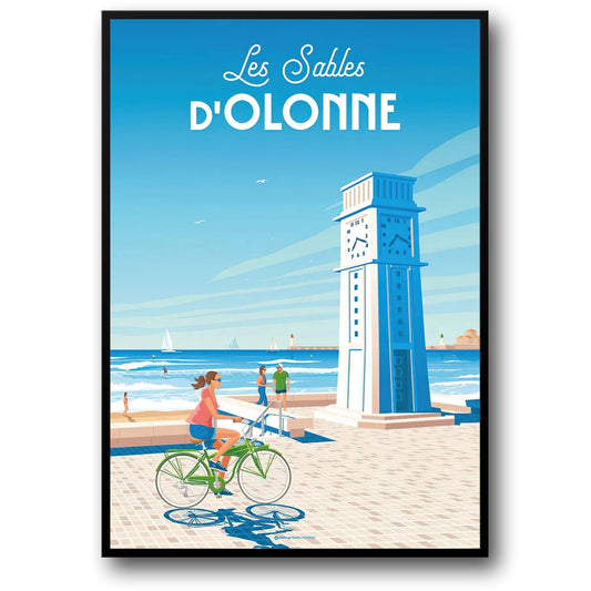 Clock Tower Poster | Les Sables d'Olonne | Coastal Charm & Timeless Seaside Adventures | Nautical Wall Art Decor
