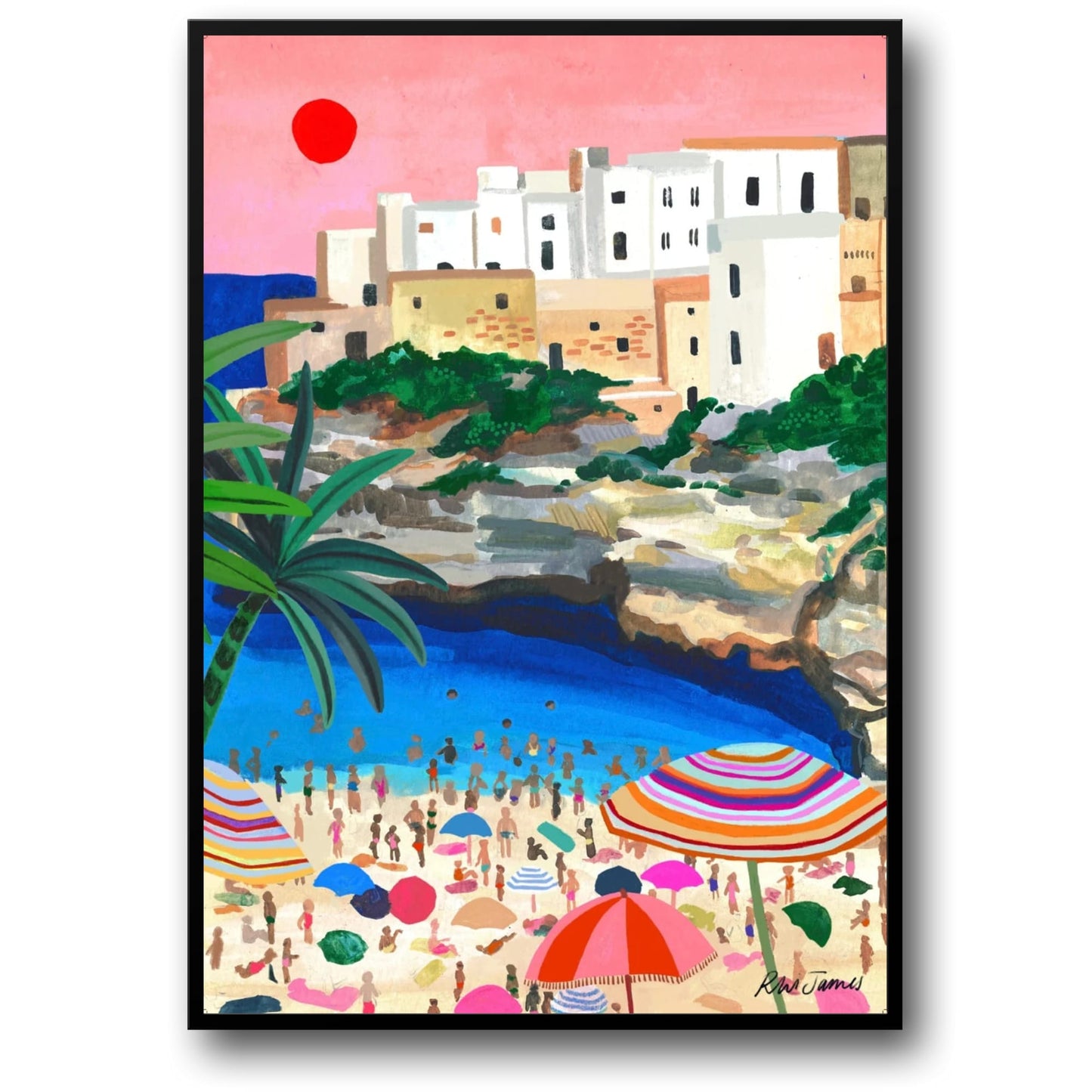 abstract india landscape poster