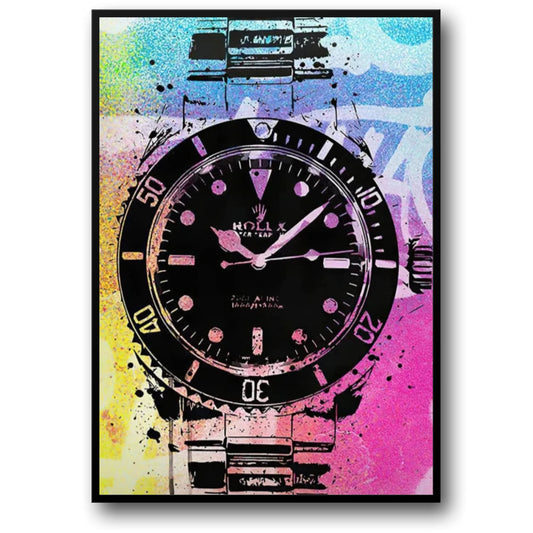 Rainbow Graffiti Timepiece | Colorful Urban Rolex Design