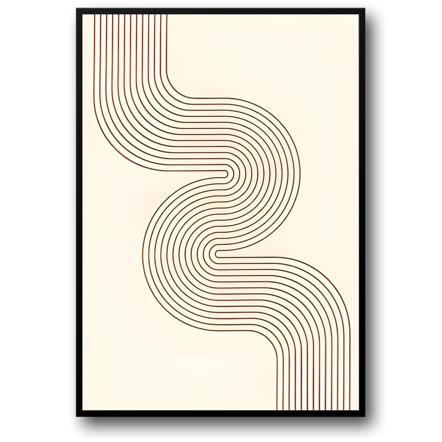 Monochrome Meereswellen | Moderne Küstenlandschaft