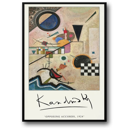Gegensätzliche Abkommen | Wassily Kandinsky | 1924 | Klassisches Kunstausstellungsplakat