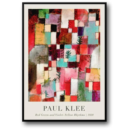 Paul Klee | Rot-Grün-Violett-Gelb-Rhythmen | Abstrakte Kunst