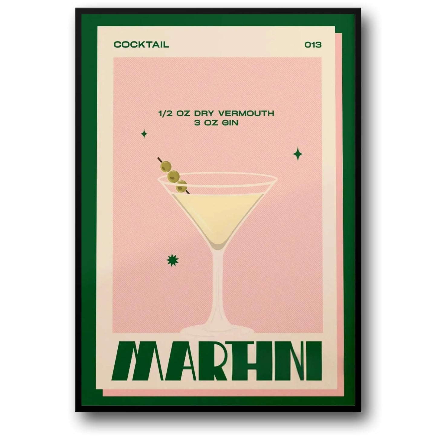 Vintage Martini Cocktail | Retro-Bar-Dekor