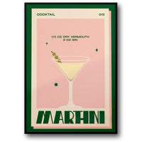 Vintage Martini Cocktail | Retro-Bar-Dekor