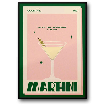 Vintage Martini Cocktail | Retro-Bar-Dekor