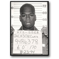 50 Cent Polizeifoto | Legendäre Hip-Hop-Kunst