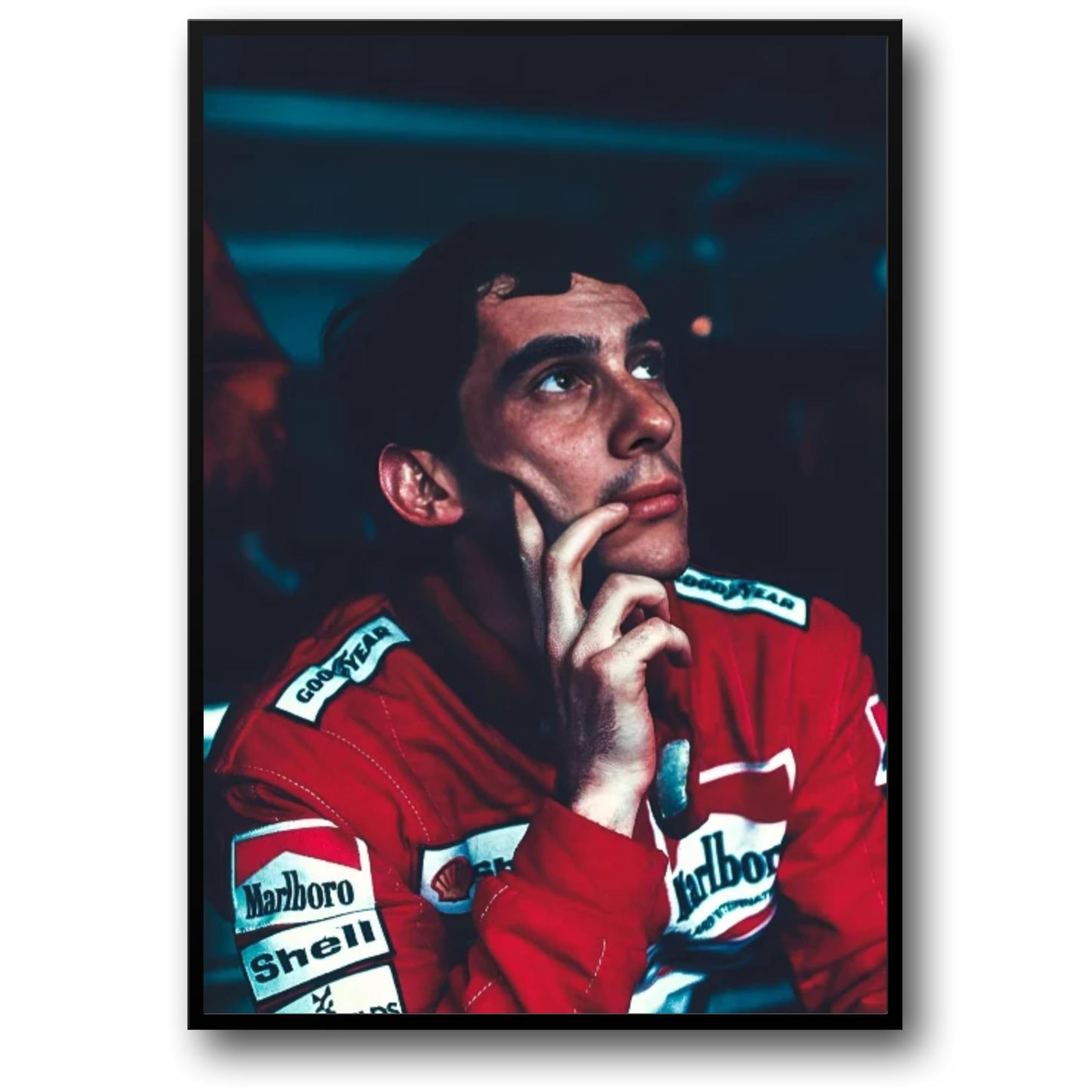 Ayrton Senna Rennlegende Poster | F1 Kunstdruck | Wohndekor | Wohnzimmer | Schlafzimmer | Café | Wandkunst