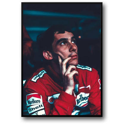 Ayrton Senna Rennlegende Poster | F1 Kunstdruck | Wohndekor | Wohnzimmer | Schlafzimmer | Café | Wandkunst