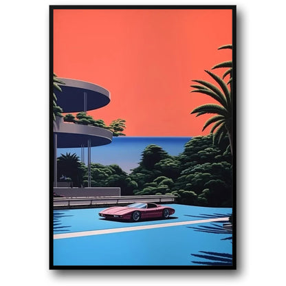 Retro Vaporwave Cityscape | Hiroshi Nagai | Japanese Tropical Beach