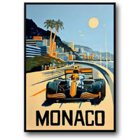 Poster zum Grand Prix von Monaco | Feiern Sie das legendäre Formel-1-Rennerlebnis | Lebendiger Kunstdruck zur Heimdekoration
