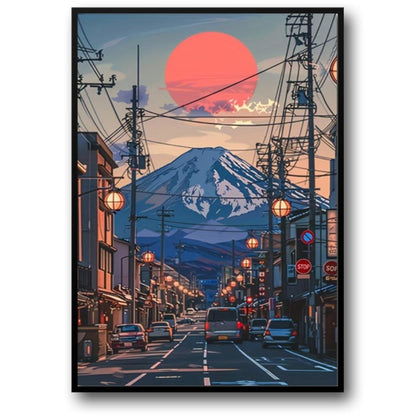Sonnenuntergang am Fuji | Japanische Stadtlandschaft