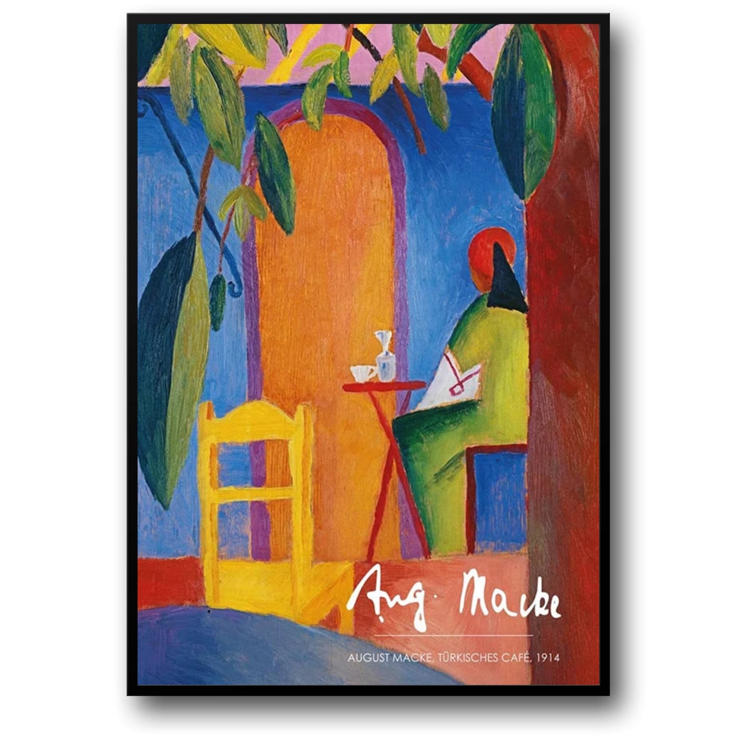 August Macke Kunstdruck | Expressionismus Wandkunst | 1914 Poster | Vintage Wohndekor | Künstlerisches visuelles Kunstwerk