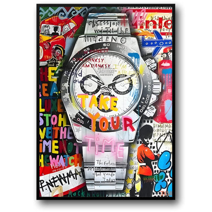 Graffiti Kunst | Eerbetoon aan Rolex Daytona | Stedelijke Stijl