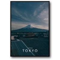 Blick auf den Fuji | Tokio | Malerische Landschaften in der Nähe von Tokio | Natürliche und städtische Harmonie | Poster mit japanischer Architektur