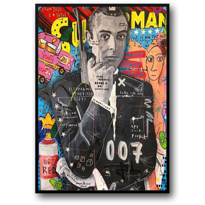 Sean Connery | James Bond Graffiti Portrait