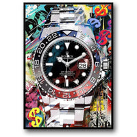 Rolex GMT-Master 2 im Graffiti-Stil | Farbenfrohe zeitgenössische Kunst