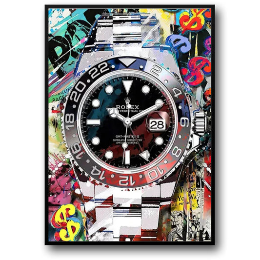 Graffiti Rolex GMT-Master 2 | Kleurrijke Hedendaagse Stijl