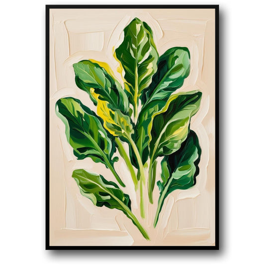 Spinach Artwork | Kitchen Décor | Healthy Greens | Botanical Wall Art | Poster