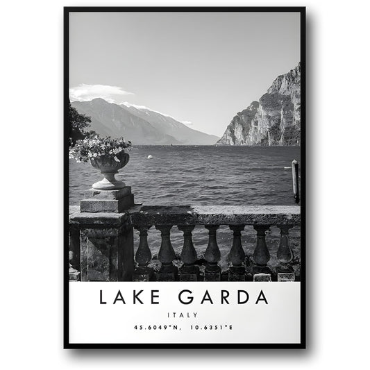 Gardasee-Poster | Malerische Kunst aus Italien | Entdecken Sie Italiens größten See | Wanddekoration | Reiseziel-Kunst | Heim- und Gartendekoration