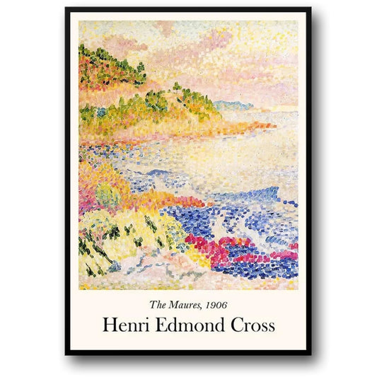 Henri Edmond Cross Poster | The Maures 1906 Reproduction Artwork | Impressionist Landscape Print | Wall Art Decor