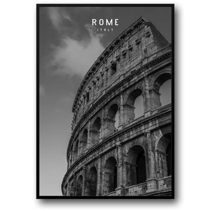 Kolosseum | Rom | Italien | Blick auf die beständige Ikone | Monochrome Majestät | Zeitlose Rom-Poster