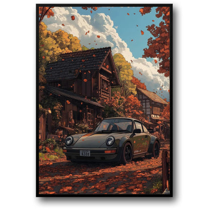 Vintage Sports Car | Scenic Alpine Drive | Autumn Countryside