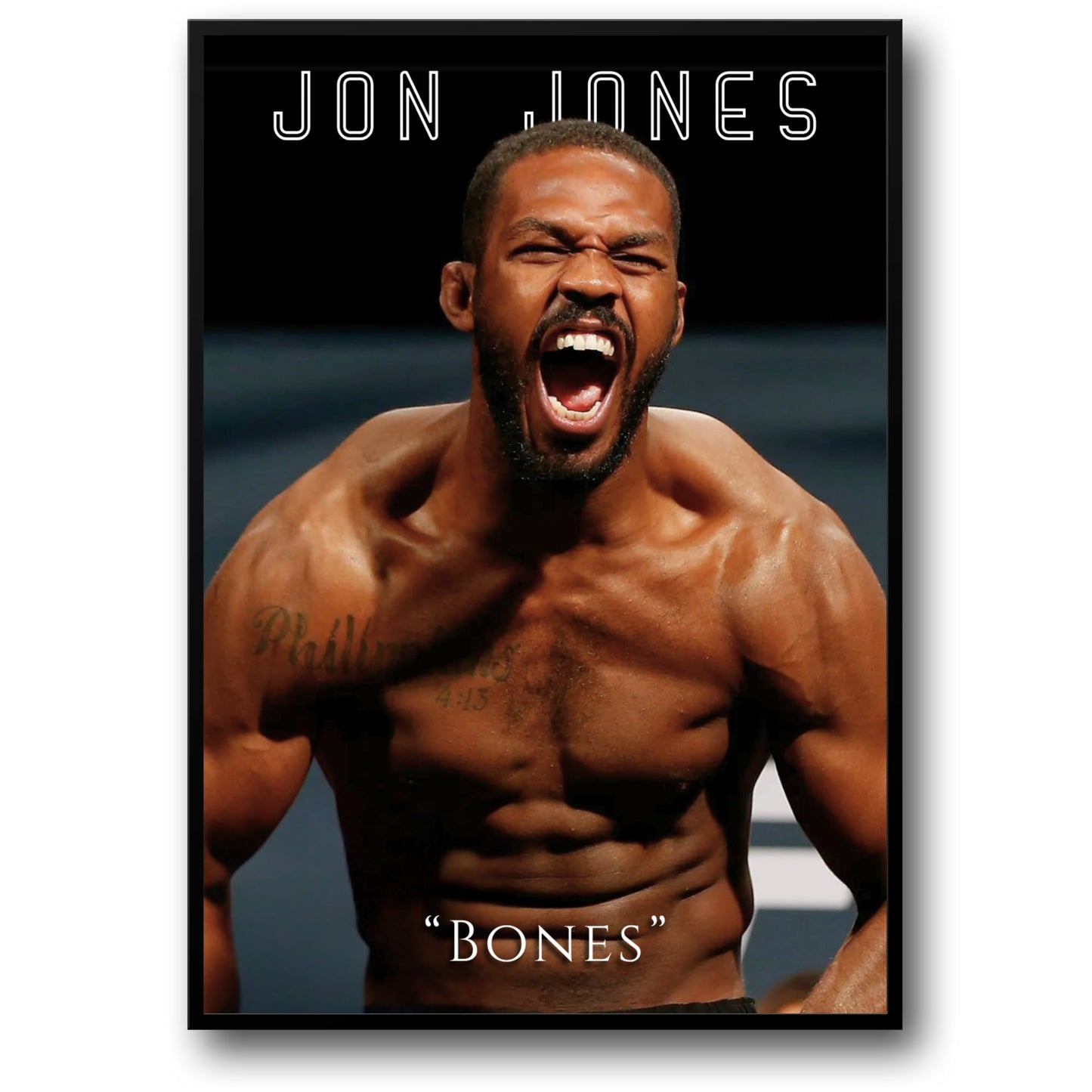 Jon Jones UFC Poster „Bones“, MMA-Champion, Wandkunst