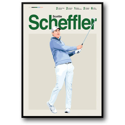 Scottie Scheffler | Dynamische Kunst van Golflegendes