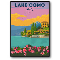 Comer See | Vintage-Reisekunst aus Italien