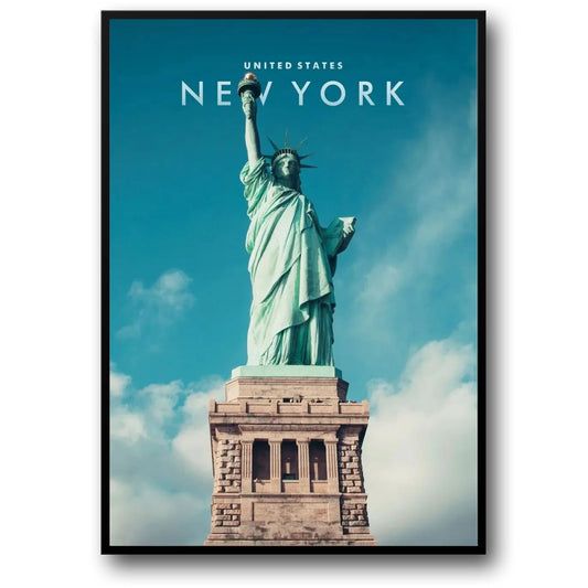 Poster der Freiheitsstatue | New York | Wahrzeichen der USA | Entdecken Sie Freiheit und Inspiration | Dekorative Wandkunst
