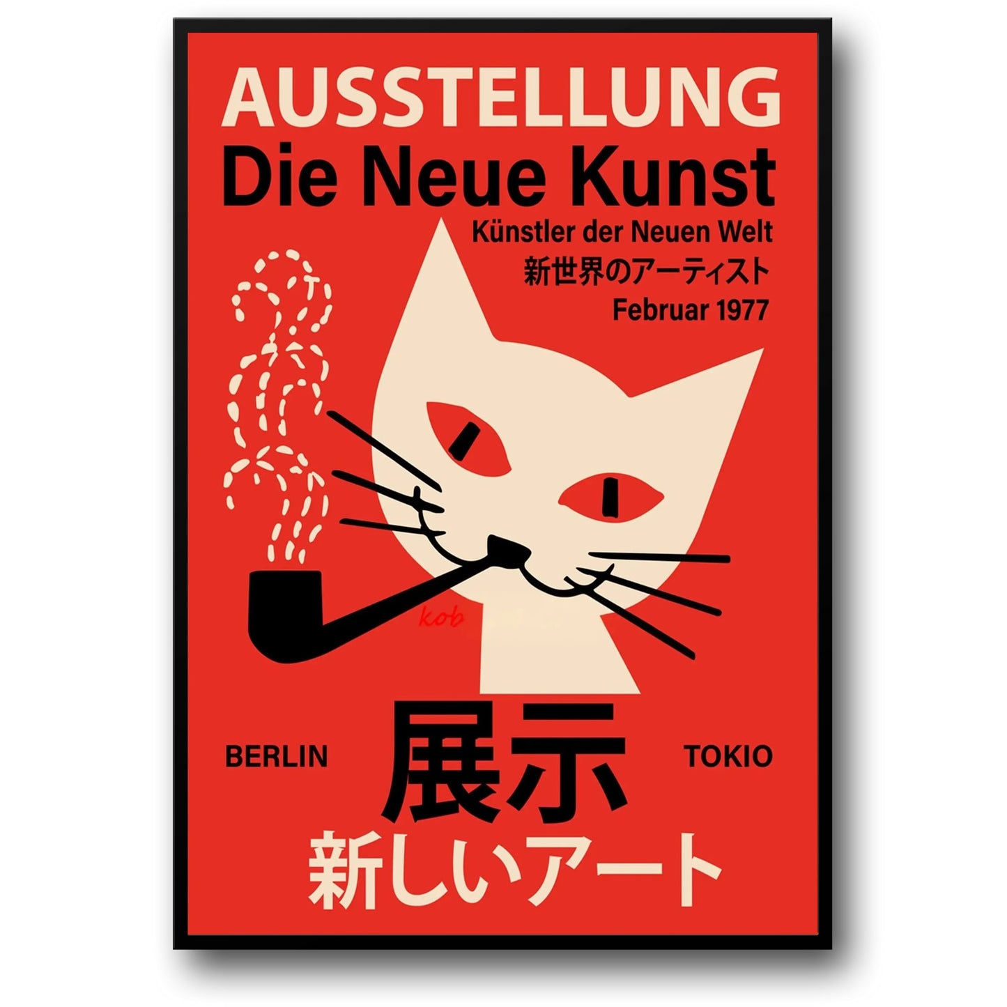 Neue Kunst Katze | Moderne japanische Kunst